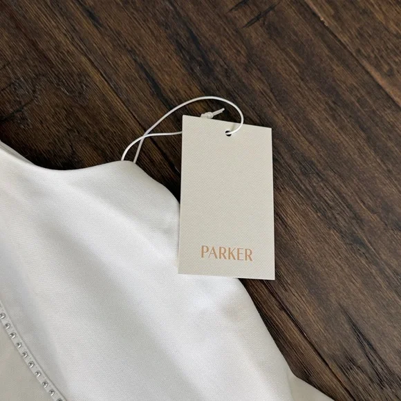 Parker White Sleeveless A-Line Dress - Picture 3 of 5